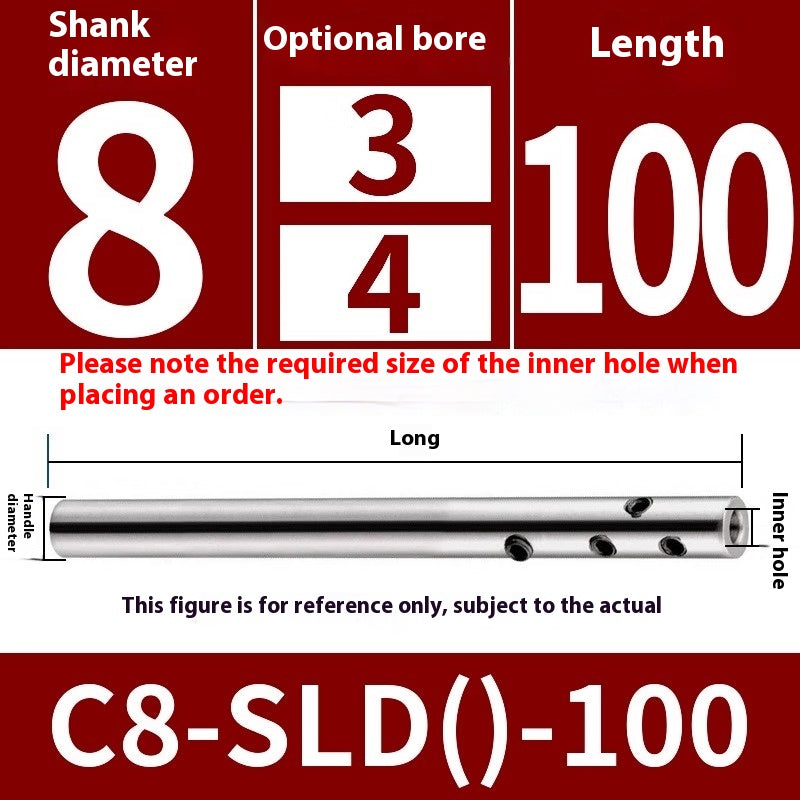 2059-High precision side solid SLD extension rod CNC milling cutter extended rod small diameter straight handle deep cavity avoidance C12C16C20 Shandong Denso Pricision Tools Co.,Ltd.